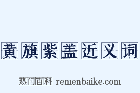 黄旗紫盖近义词是什么意思的图片